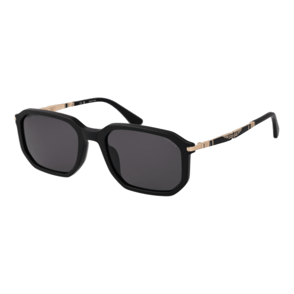 Police Rechteck Sonnenbrille SPLF67M55703P in Schwarz – 45° Seitenansicht