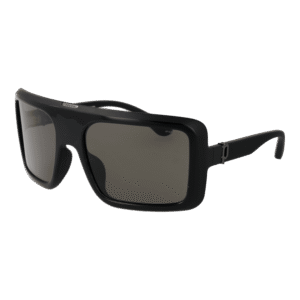 Police Quadrat Sonnenbrille SPLF62M6107V4 in Schwarz – 45° Seitenansicht