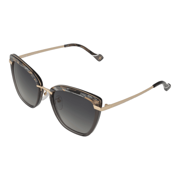 Yalea Sonnenbrille SYA025 539G6P – 45° Seitenansicht Yalea Quadrat Sonnenbrille SYA025 539G6P in Grau – 45° Seitenansicht