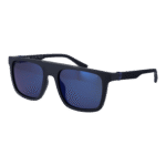 Police Quadrat Sonnenbrille SPLF61M55C03P in Blau – 45° Seitenansicht