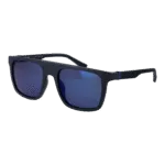 Police Quadrat Sonnenbrille SPLF61M55C03P in Blau – 45° Seitenansicht