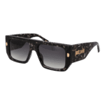 Just Cavalli Quadrat Sonnenbrille SJC022 56096N in Schwarz – 45° Seitenansicht