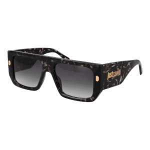 Just Cavalli Quadrat Sonnenbrille SJC022 56096N in Schwarz – 45° Seitenansicht