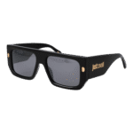 Just Cavalli Quadrat Sonnenbrille SJC022 56700X in Schwarz – 45° Seitenansicht