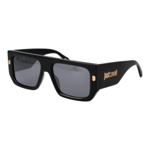 Just Cavalli Quadrat Sonnenbrille SJC022 56700X in Schwarz – 45° Seitenansicht