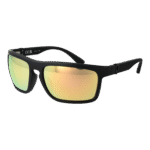 Police Rechteck Sonnenbrille SPLF63 63U28G in Schwarz – 45° Seitenansicht