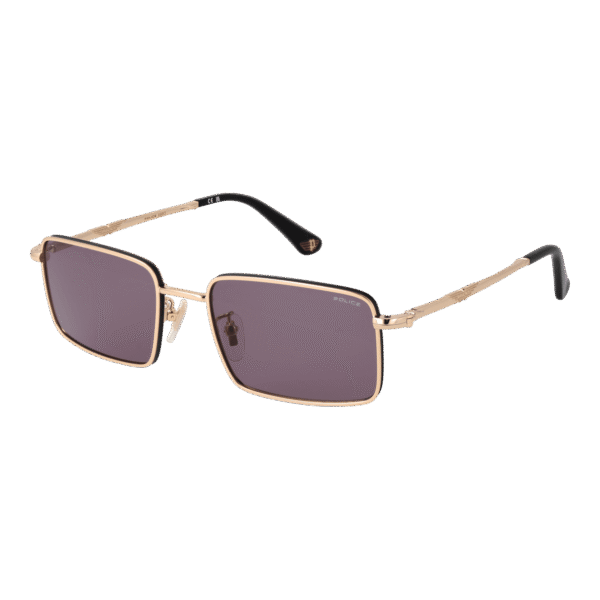 Police Rechteck Sonnenbrille SPLL85 540302 in Gold – 45° Seitenansicht