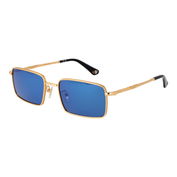 Police Quadrat Sonnenbrille SPLL85 54249B in Gold – 45° Seitenansicht