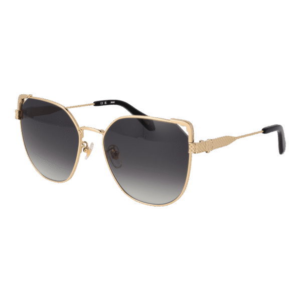 Just Cavalli Schmetterling Sonnenbrille SJC042 580300 in Gold – 45° Seitenansicht