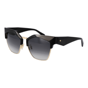 Police Katzenaugen Sonnenbrille SPLN59 560Z42 in Schwarz – 45° Seitenansicht