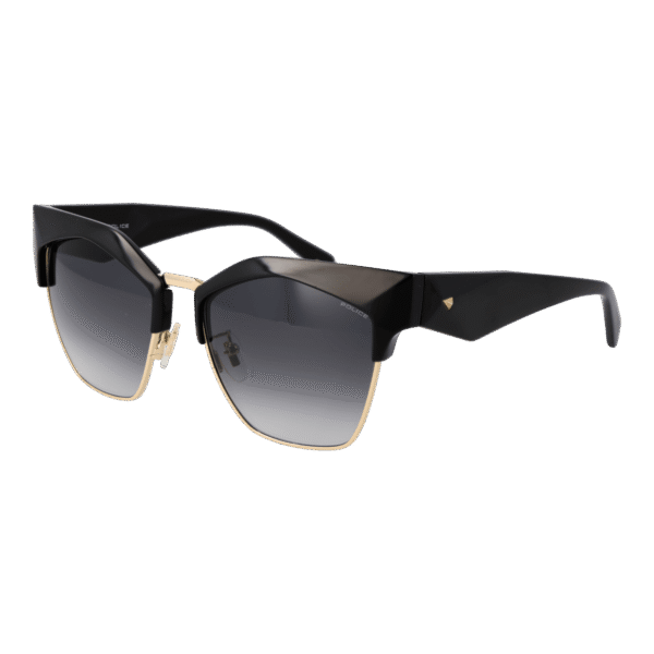 Police Katzenaugen Sonnenbrille SPLN59 560Z42 in Schwarz – 45° Seitenansicht
