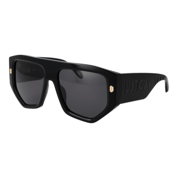 Just Cavalli Geometric Sonnenbrille SJC097V580700 in Schwarz – 45° Seitenansicht