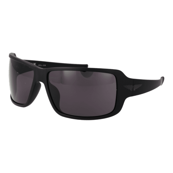 Police Rechteck Sonnenbrille SPLN37 650U28 in Schwarz – 45° Seitenansicht