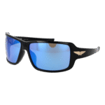 Police Rechteck Sonnenbrille SPLN37 650Z42 in Schwarz – 45° Seitenansicht