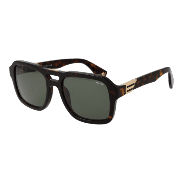 Police Sonnenbrille SPLN65 550722 – 45° Seitenansicht Police Quadrat Sonnenbrille SPLN65 550722 in Braun – 45° Seitenansicht