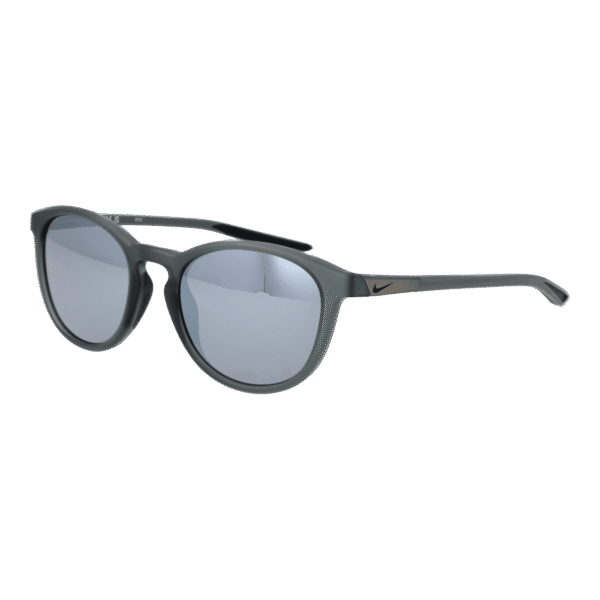 Nike Rund Sonnenbrille NKDZ7360 51010 in Silber – 45° Seitenansicht