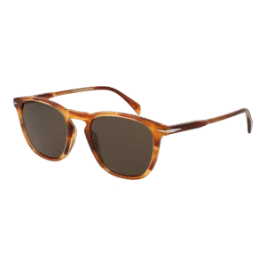 David Beckham Rechteck Sonnenbrille DB 1160/S 51EX470 in Braun – 45° Seitenansicht