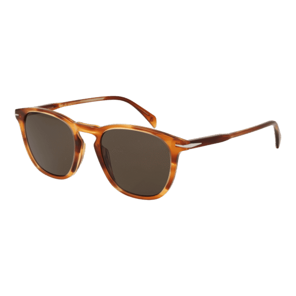 David Beckham Rechteck Sonnenbrille DB 1160/S 51EX470 in Braun – 45° Seitenansicht