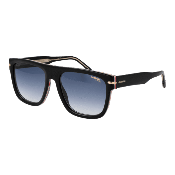 Carrera Sonnenbrille CARRERA 340/S 572M208 – 45° Seitenansicht Carrera Quadrat Sonnenbrille CARRERA 340/S 572M208 in Schwarz – 45° Seitenansicht