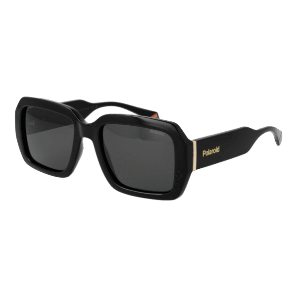 Polaroid Rechteck Sonnenbrille PLD 6223/S/X 54807M9 in Schwarz – 45° Seitenansicht