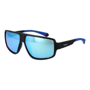 Polaroid Rechteck Sonnenbrille PLD 7054/S 610VK5X in Schwarz – 45° Seitenansicht