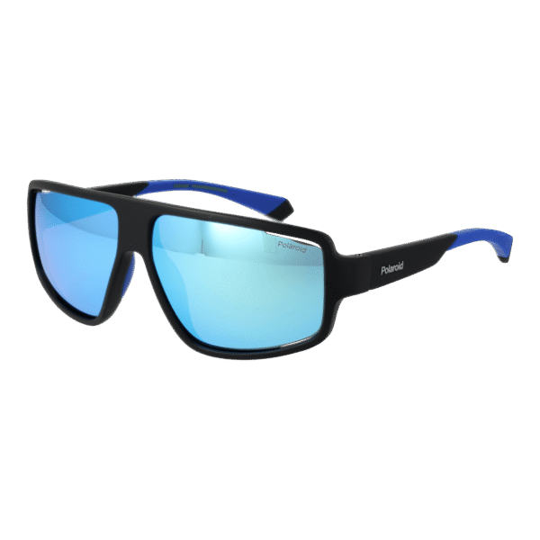 Polaroid Rechteck Sonnenbrille PLD 7054/S 610VK5X in Schwarz – 45° Seitenansicht