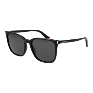 Polaroid Quadrat Sonnenbrille PLD 6226/S 54807M9 in Schwarz – 45° Seitenansicht