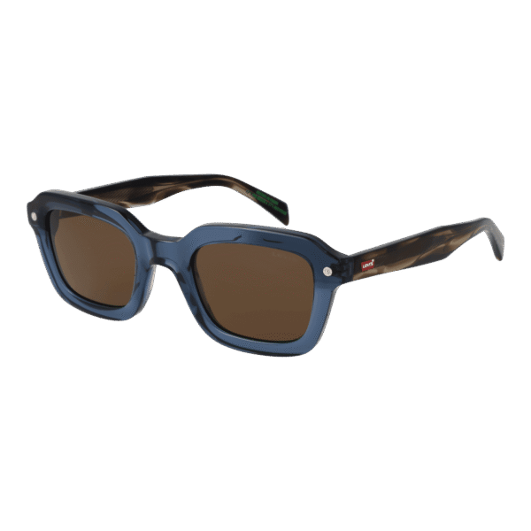 Levi's Sonnenbrille LV 5074/S 48PJP70 – 45° Seitenansicht Levi's Rechteck Sonnenbrille LV 5074/S 48PJP70 in Blau – 45° Seitenansicht