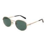 Tommy Hilfiger Oval Sonnenbrille TH 2219/S 55J5GQT in Gold – 45° Seitenansicht