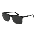 Polaroid Rechteck Sonnenbrille PLD 4180/S 587C5M9 in Schwarz – 45° Seitenansicht