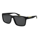 Polaroid Rechteck Sonnenbrille PLD 2164/S 58003M9 in Schwarz – 45° Seitenansicht
