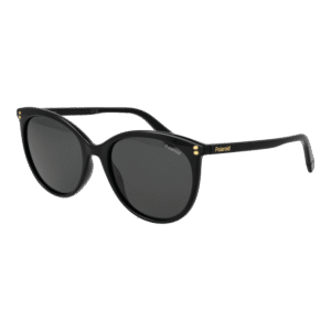 Polaroid Katzenaugen Sonnenbrille PLD 6231/S 55807M9 in Schwarz – 45° Seitenansicht