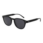 Tommy Hilfiger Panto Sonnenbrille TH 2186/S 51807IR in Schwarz – 45° Seitenansicht