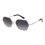 Moschino Love Quadrat Sonnenbrille MOL084/S 560009O in Gold – 45° Seitenansicht