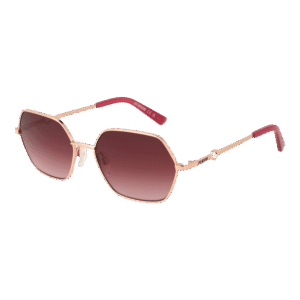 Moschino Love Quadrat Sonnenbrille MOL084/S 56DDBUQ in Rosé Gold – 45° Seitenansicht