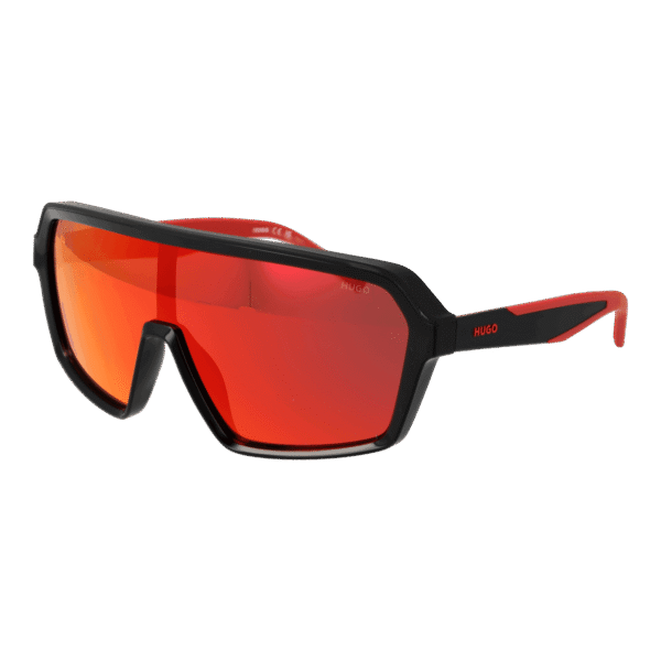 Hugo Monoscheibe Sonnenbrille HG 1334/G/S 99807UW in Schwarz – 45° Seitenansicht