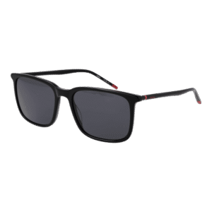 Hugo Rechteck Sonnenbrille HG 1344/S 55807IR in Schwarz – 45° Seitenansicht