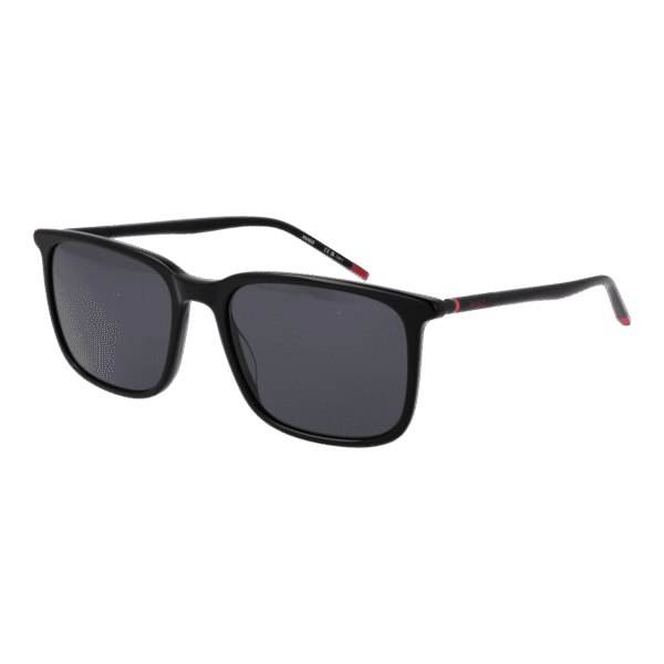 Hugo Rechteck Sonnenbrille HG 1344/S 55807IR in Schwarz – 45° Seitenansicht