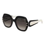 Carolina Herrera Quadrat Sonnenbrille HER 0314/G/S 6180SHA in Schwarz – 45° Seitenansicht