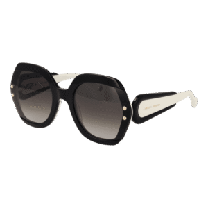 Carolina Herrera Quadrat Sonnenbrille HER 0314/G/S 6180SHA in Schwarz – 45° Seitenansicht