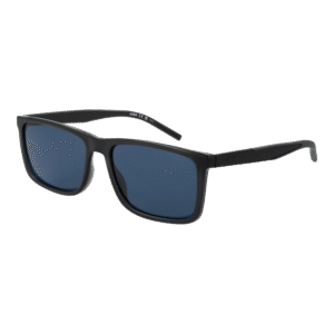 Hugo Rechteck Sonnenbrille HG 1337/S 58KB7KU in Grau – 45° Seitenansicht