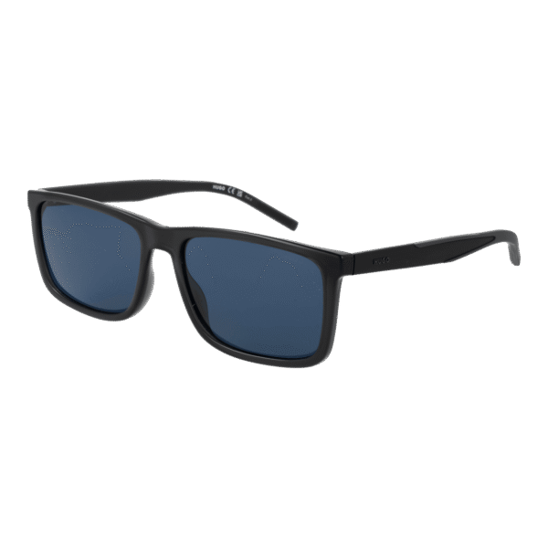 Hugo Rechteck Sonnenbrille HG 1337/S 58KB7KU in Grau – 45° Seitenansicht