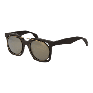 Yohji Yamamoto Browline Sonnenbrille YY7008 49115 in Braun – 45° Seitenansicht