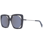 Yohji Yamamoto Rund Sonnenbrille YY7009 53115 in Braun – 45° Seitenansicht