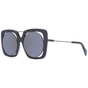 Yohji Yamamoto Rund Sonnenbrille YY7009 53115 in Braun – 45° Seitenansicht