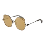 Yohji Yamamoto Geometric Sonnenbrille YY7031 52479 in Gold – 45° Seitenansicht