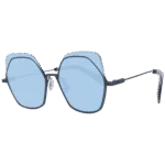 Yohji Yamamoto Geometric Sonnenbrille YY7031 52902 in Gunmetal – 45° Seitenansicht