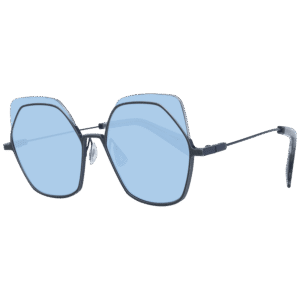 Yohji Yamamoto Geometric Sonnenbrille YY7031 52902 in Gunmetal – 45° Seitenansicht