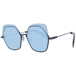 Yohji Yamamoto Geometric Sonnenbrille YY7031 52902 in Gunmetal – 45° Seitenansicht