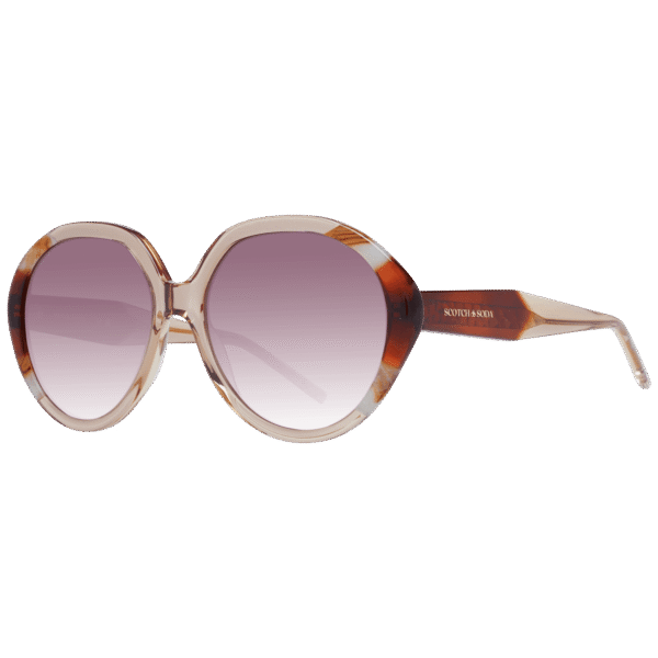Scotch & Soda Sonnenbrille SS7023 58133 – 45° Seitenansicht Scotch & Soda Rund Sonnenbrille SS7023 58133 in Braun – 45° Seitenansicht